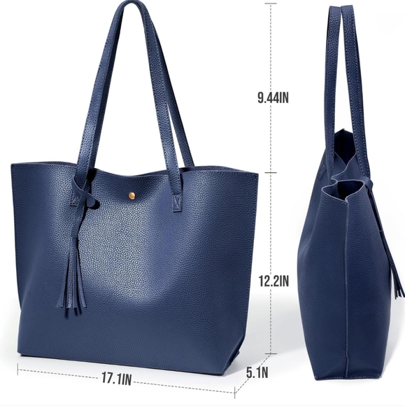 $48🛍️ Last Days! NEW Durable Spacious Tote w/ Tassel Matching Wallet Waterproof - Picture 5 of 7